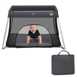 Picture of Total Tactic BC10015GR Lightweight Foldable Baby Playpen with Carry Bag&#44; Dark Gray