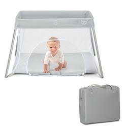 Picture of Total Tactic BC10015SL Lightweight Foldable Baby Playpen with Carry Bag&#44; Light Gray