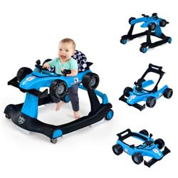 Picture of Total Tactic BC10021BL 4-in-1 Foldable Activity Push Walker with Adjustable Height&#44; Blue