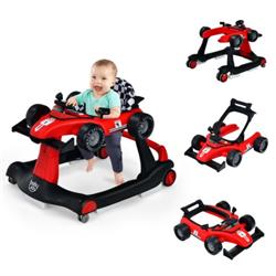 Picture of Total Tactic BC10021RE 4-in-1 Foldable Activity Push Walker with Adjustable Height&#44; Red