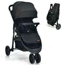 Picture of Total Tactic BC10045US-BK Baby Jogging Stroller with Adjustable Canopy for Newborn&#44; Black