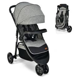 Picture of Total Tactic BC10045US-GR Baby Jogging Stroller with Adjustable Canopy for Newborn&#44; Gray