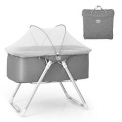 Picture of Total Tactic BC10083GR 2-In-1 Baby Bassinet with Mattress & Net&#44; Gray