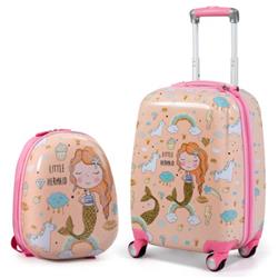 BG51210 Kids Luggage Set with Rolling Suitcase & Backpack, Pink - 2 Piece