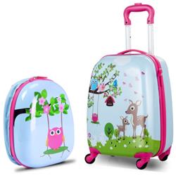 BG51215 ABS Kids Suitcase Backpack Luggage Set- 2 Piece