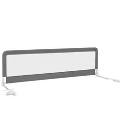 BS10002GR 71 in. Extra Long Swing Down Bed Guardrail with Safety Straps, Gray