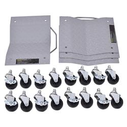 AT4534 4 x 3 in. Set Tire Wheel Dollies Dolly Vehicle Car Auto Repair Moving Diamond Gray -  Total Tactic