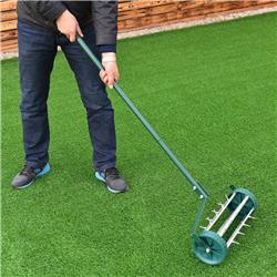 Heavy Duty Rolling Garden Lawn Aerator, Green
