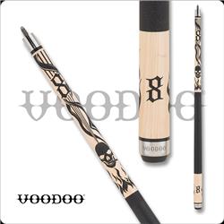 VOD37 19 19 oz Voodoo Blunt Smoking Skull Pool Cue with Flames