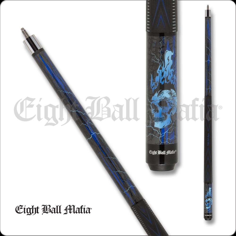 International EBM30-18 18 oz Lightning Sport Wrap Cue, Blue
