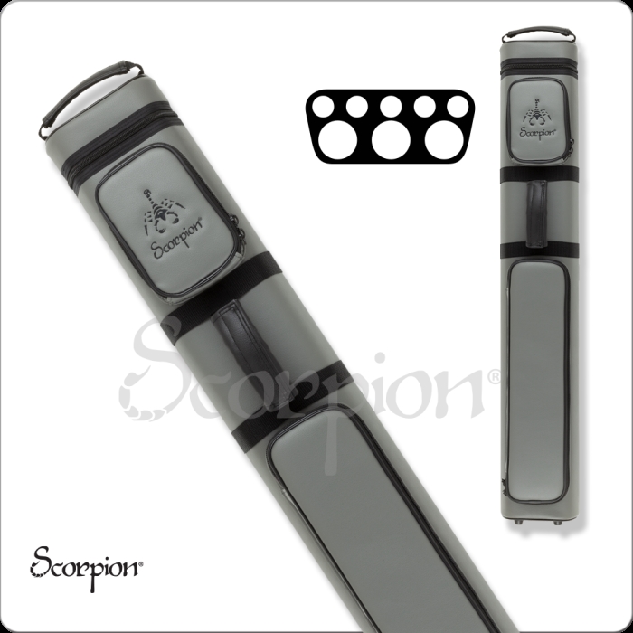 International SC35-GREY 3 x 5 Scorpion Logo Hard Case, Gray