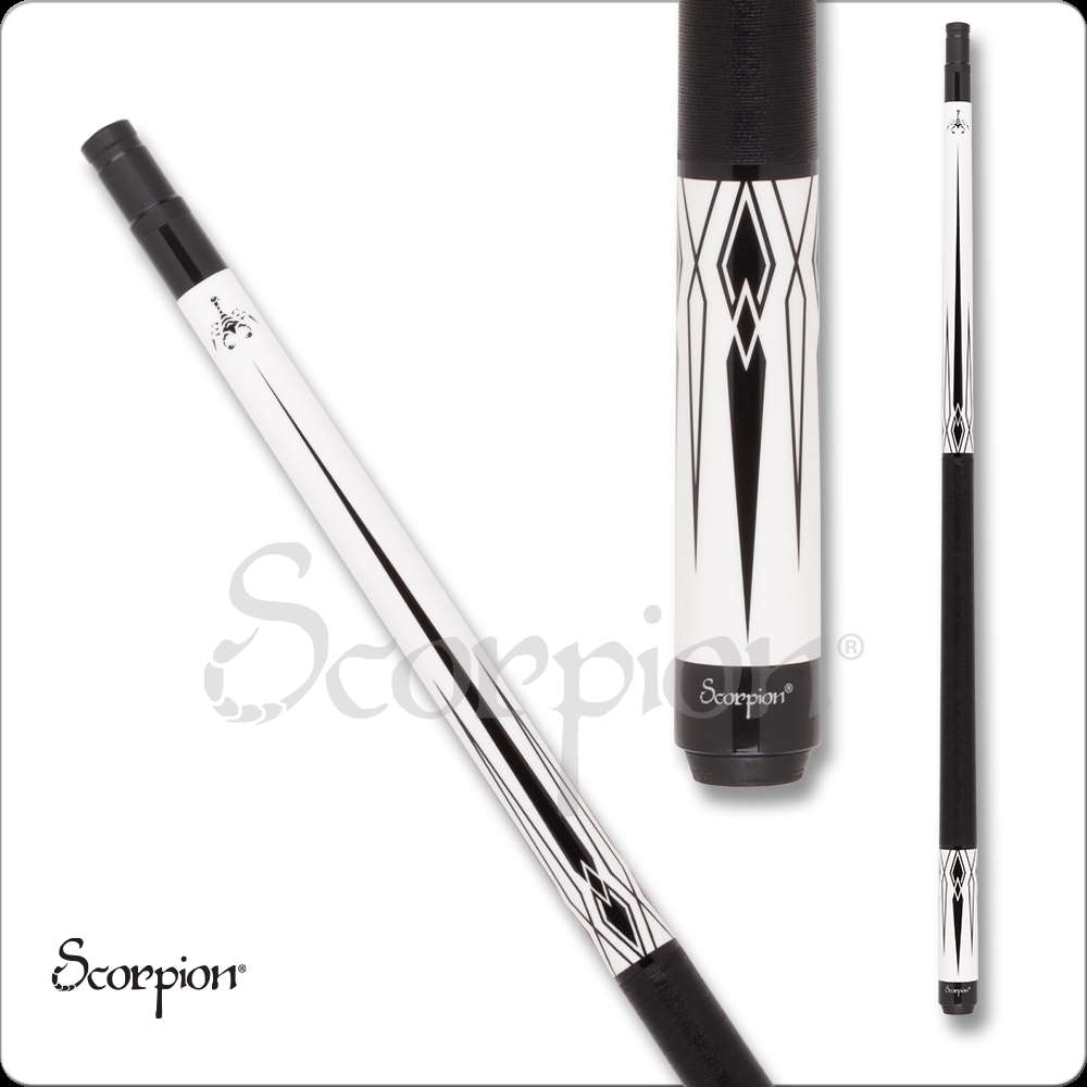 International SW10-20 20 oz Scorpion Points Cue, White with Black