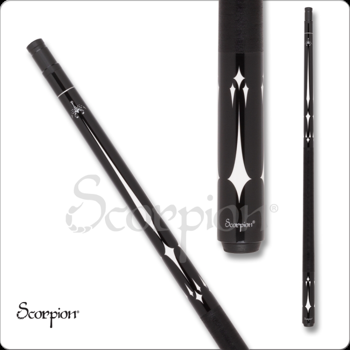 International SW11 18 18 oz Scorpion Cue - Black with White Diamonds