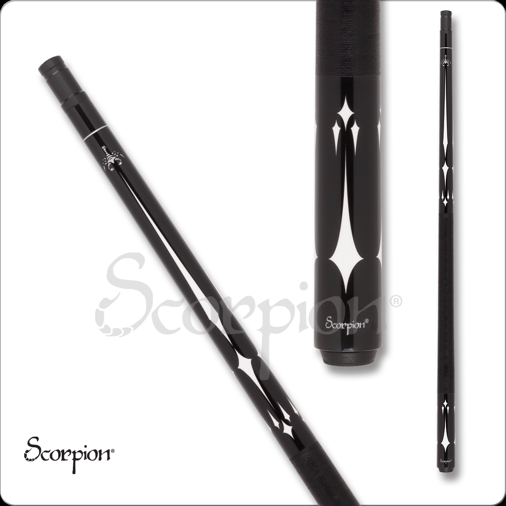 International SW11-19 19 oz Scorpion Cue, Black with White Diamond
