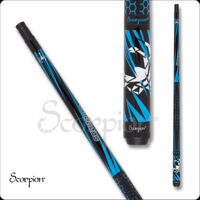 International SW30 18 18 oz Scorpion Geo Blue Tec Wrap Pool Cue