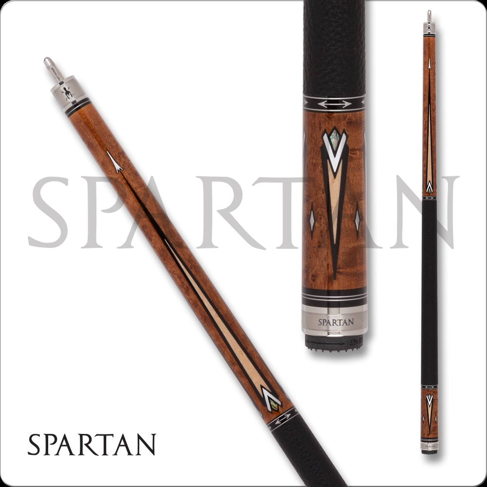 International SPR09 Leather Wrap Cue, Coffee Stain with Black