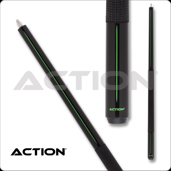 International ABK09 25 oz Action Stripe Break Cue, Black & Green