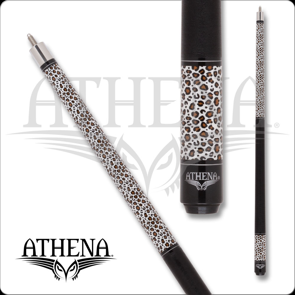 International ATH61-18 18 oz Athena Leopard Print Cue, White