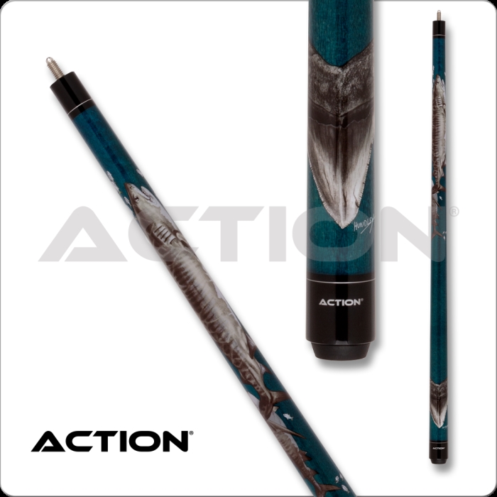 International ADV123 20 20 oz Action Shark Design Adventure Cue, Black