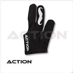 BGLAC02 Action Pool & Billiard Bridge Hand Left Gloves, Mustache