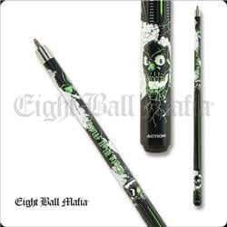 EBM21 21 21 oz Action Eight Ball Mafia Pool Cue