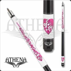 Picture of Athena Cues ATHJR1 Athena Junior Pool Cue&#44; Pink Heart with Tribal Smoke