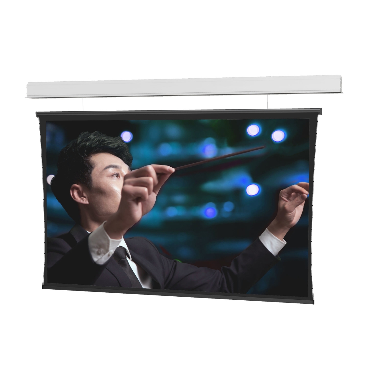 29206 78 x 139 in. Wireline Advantage Electric Projection Screen with HD Progressive 0.9 - 159 in. Diagonal - Standard 120V