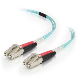 Picture of Cables To Go 01141 30m LC-LC 50-125 OM4 Duplex Multimode PVC Fiber Optic Cable, Aqua