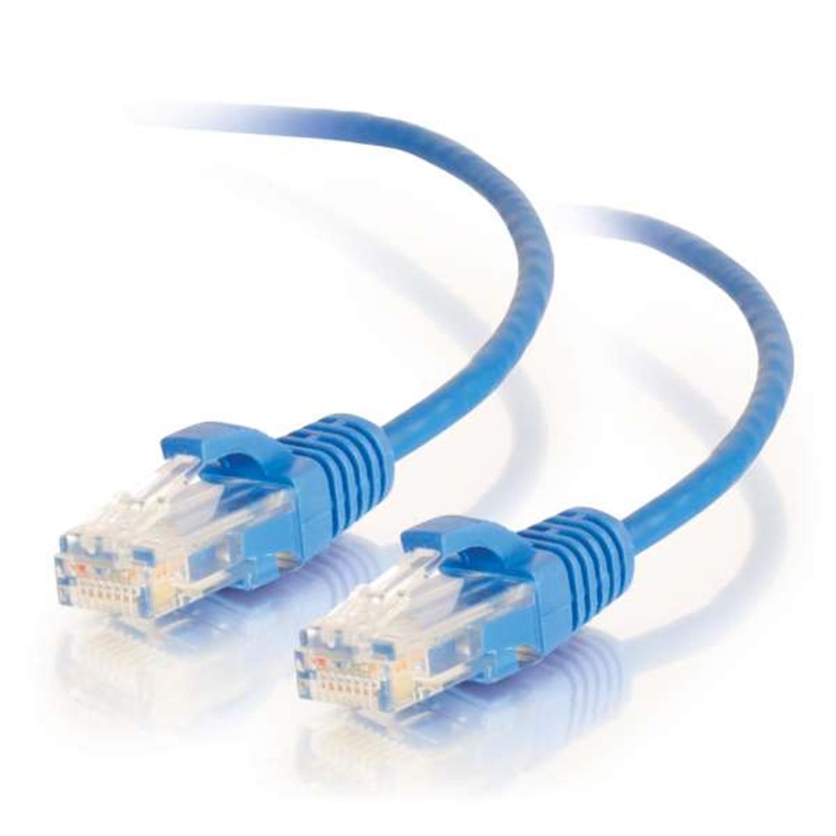 5 ft. Cat6 Snagless Unshielded UTP Slim Ethernet Network Patch Cable, Blue