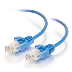 01079 6 ft. Cat6 Snagless Unshielded UTP Slim Ethernet Network Patch Cable, Blue