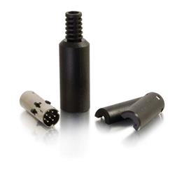 Picture of Cables To Go 01755 8-Pin Mini Din Male Connector, Black - TAA Compliant