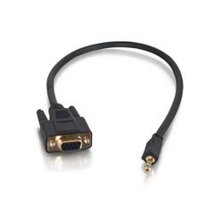 1.5 ft. Velocity DB9 Female to 3.5 mm Male Adapter Cable, Black