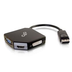 Picture of Cables To Go 54340 DisplayPort to HDMI, VGA, or DVI Adapter Converter, Black