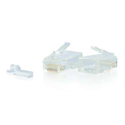 RJ45 Cat6 Modular Plug for Round Solid-Stranded Cable Multipack - Pack of 50