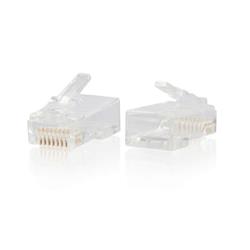 RJ45 Cat6 Modular Plug for Round Solid-Stranded Cable Multipack - Pack of 100