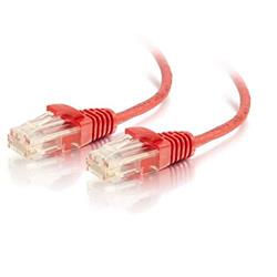 1167 5 ft. Cat6 Snagless Unshielded Slim Ethernet Network Patch Cable - Red