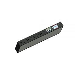 Picture of Cables to Go LP-41110 12A 120V 1U Network Metered Rack PDU with 8 x 5-20R & 5-15P Cord