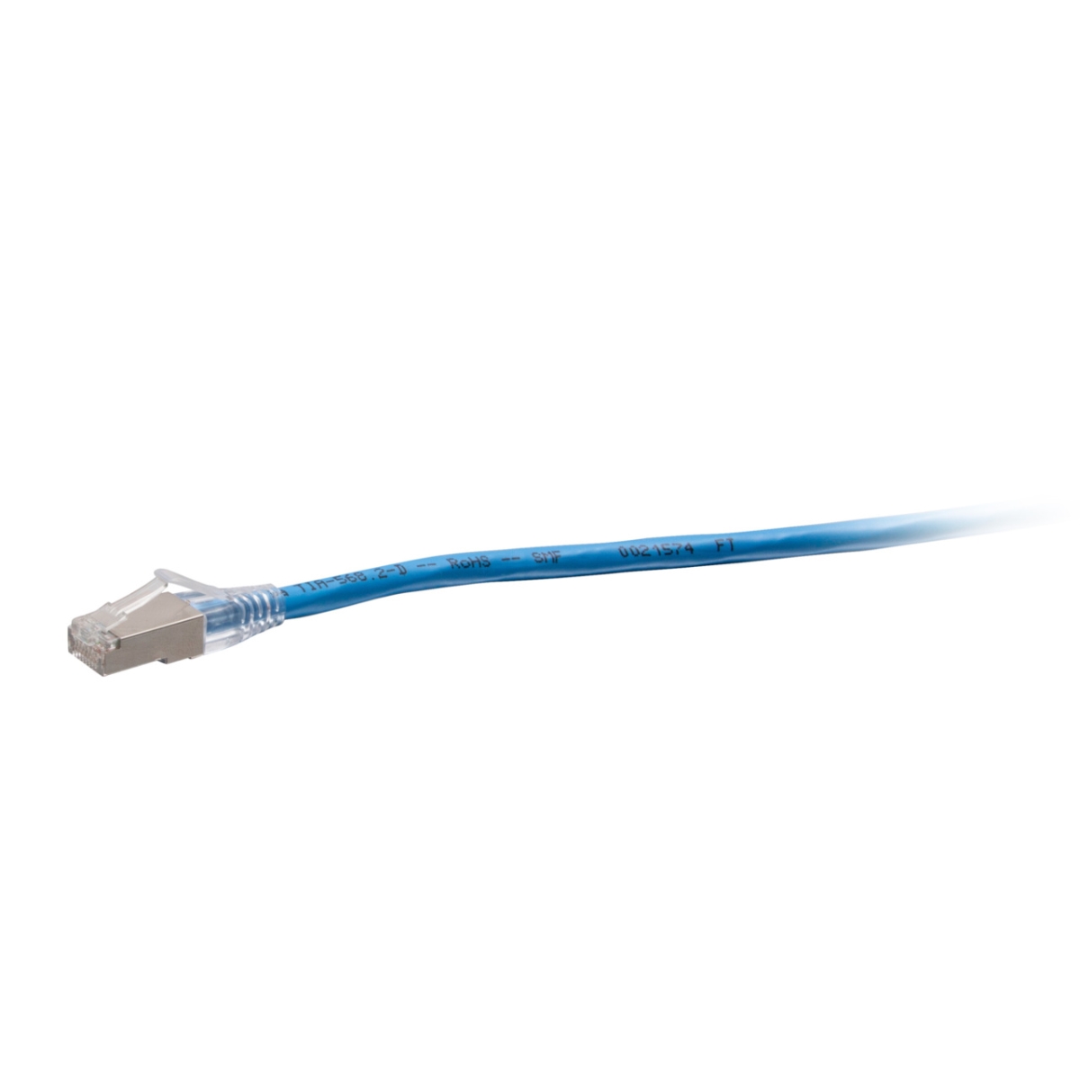 43830 50 ft. TAA-Compliant F-Series Cat6a Snagless Shielded STP Network Cable - Blue
