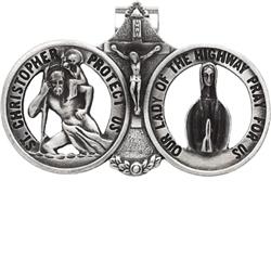 Saint Christopher & Our Lady of Highway Auto Visor Clip
