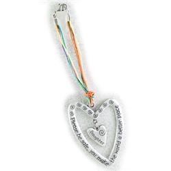 Picture of Cathedral Art KT603 7 in. Daughter Please Be Safe Heart Car Charm