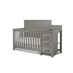 Picture of Sorelle Furniture 6105-WG Farmhouse Crib & Changer&#44; Weathered Gray