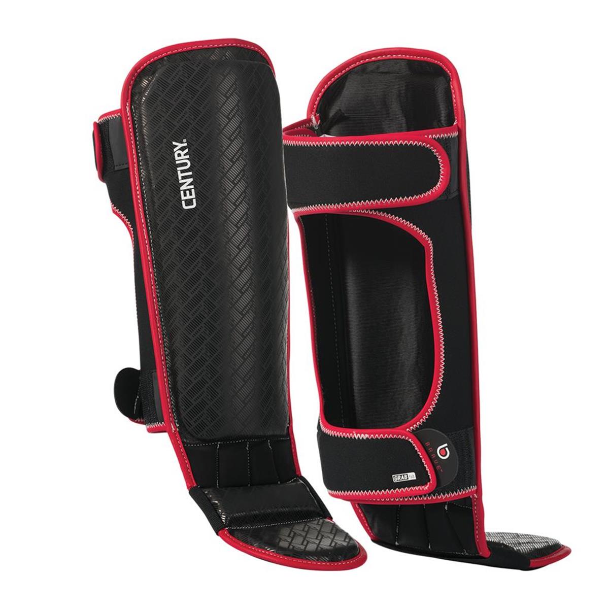 Picture of Century 1473108P-910252 Brave MMA Shin Instep Guards&#44; Red & Black - Large & Extra Large