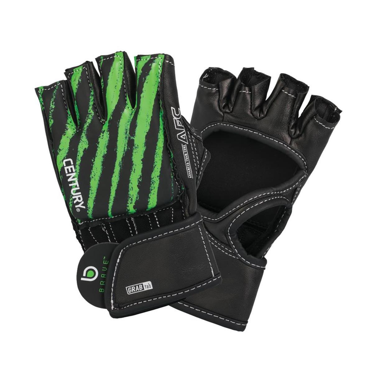 Picture of Century 1473118P-015243 Brave Youth MMA Open Palm Gloves&#44; Black & Green - Large & Extra Large