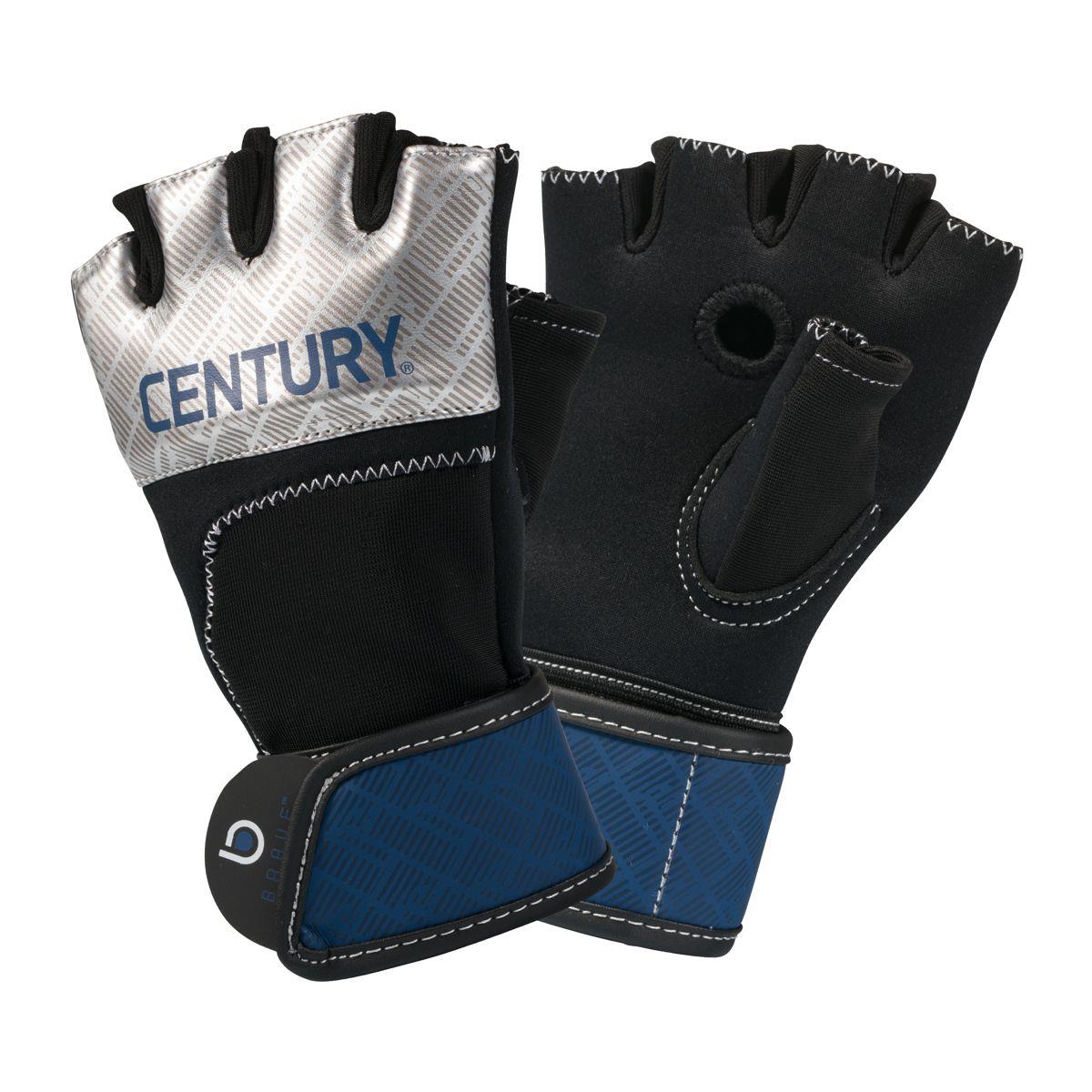 Picture of Century 1473234P-027250 Mens Brave Gel Gloves&#44; Silver & Navy - Small & Medium