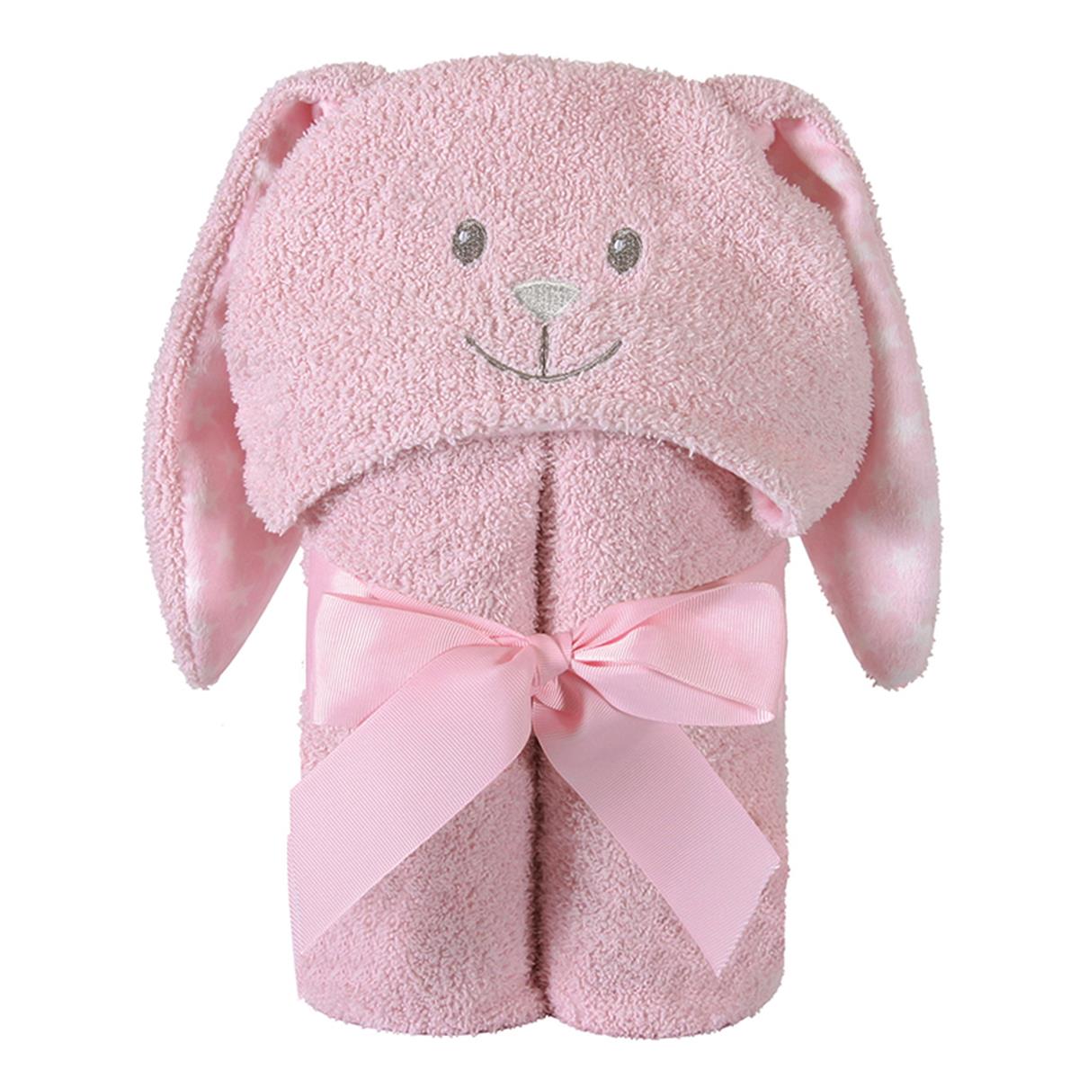 Picture of Stephan Baby 258007 Pink Bunnie Hooded Towel - Pack of 2