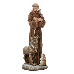 D3013 8 in. Toscana Statue, Saint Francis with Animals