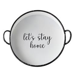Picture of Christian Brands AMR539 Lets Stay Home Round TrayPack of 2