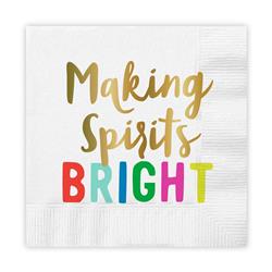 Picture of Christian Brands 10-05580-318 5 in. Making Spirits Bright Beverage Napkins  Pack of 12