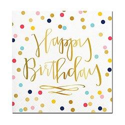 Picture of Christian Brands 10-03922-003 Beverage Napkins  Happy Birthday - Pack of 12