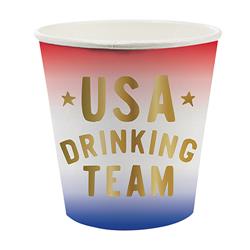 Picture of Christian Brands 10-04509-001 4 oz Paper Shot Cup - USA Drinking Team  Pack of 12